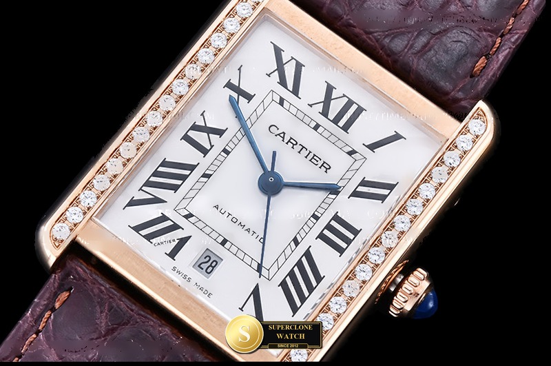 Cartier Ref. CAR0586C AF - Lug-to-Lug & Rehaut Engraving View (Photo 5 of 26)