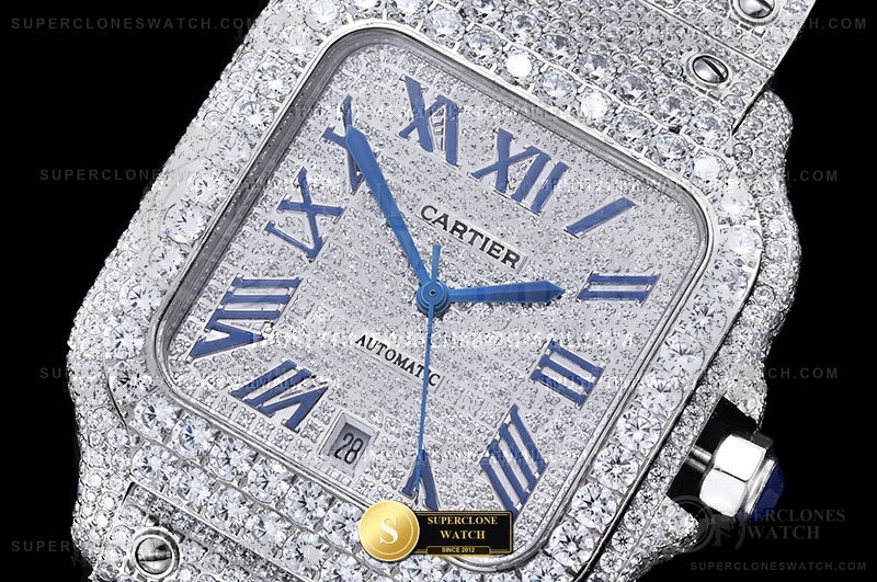 Cartier Ref. CAR0589B TWF - Lug-to-Lug & Rehaut Engraving View (Photo 5 of 20)