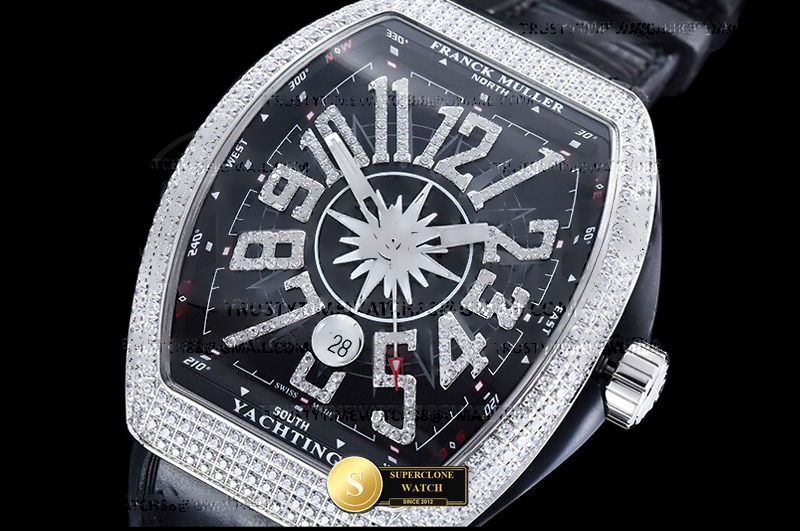 Franck Muller Ref. FM197C ABF - Lug-to-Lug & Rehaut Engraving View (Photo 5 of 21)