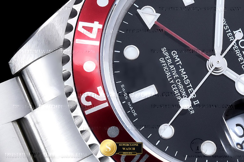 Rolex Ref. ROLGMT0312B BPF - Crown Guard & Dial Lume Verification (Photo 8 of 28)