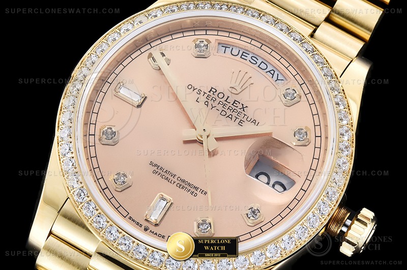 Rolex Ref. RDD0385G KF - Lug-to-Lug & Rehaut Engraving View (Photo 5 of 25)