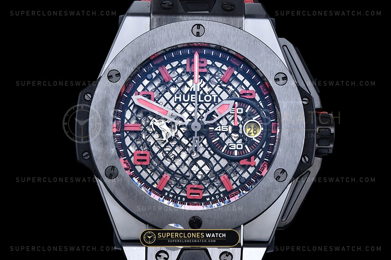 Hublot Big Bang Ferrari Speciale 45mm Carbon & Red Ceramic Angle 2