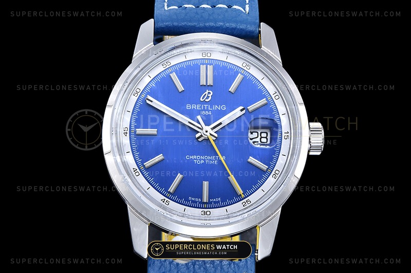 Breitling Top Time B31 Classic Cars 38mm Blue & Racing Yellow Angle 2