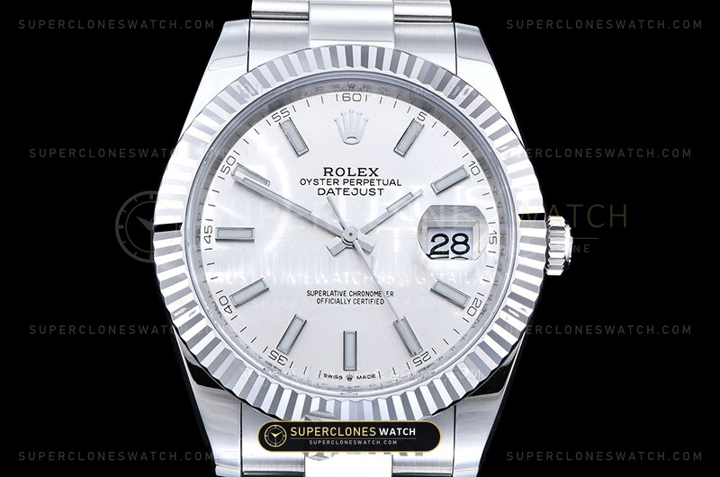Rolex Datejust 41mm 126334 Fluted Blue Sunburst Dial VSF Angle 2
